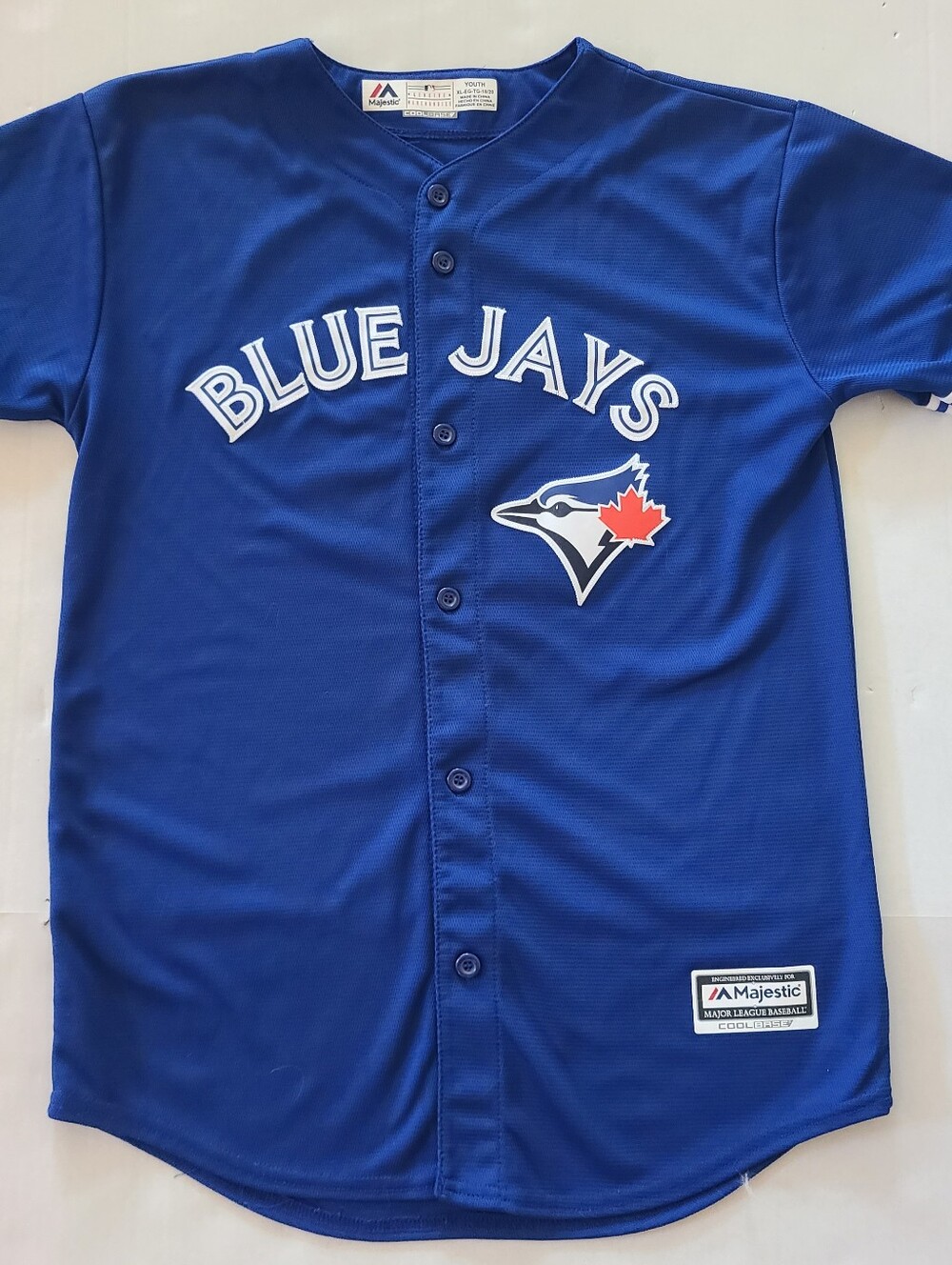 Toronto Blue Jays Youth XL Josh Donaldson Jersey #20 Majestic Cool Base Sz 18-20